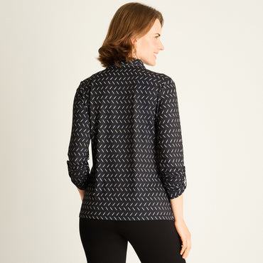 Polera Negra Estampada