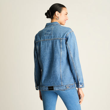 Casaca Mezclilla Azul Oversize Clásica