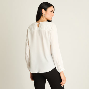 Blusa Crudo con Manga 3/4 Roll-Up