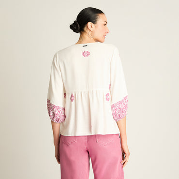 Blusa Crudo Diseño Étnico