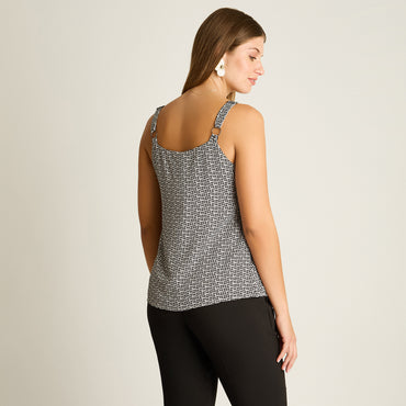 Blusa Crudo Sin Mangas Elasticidad Nula Sin Forro Calce Normal Tela Plano