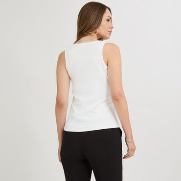 Polera Básica sin Mangas Blanco