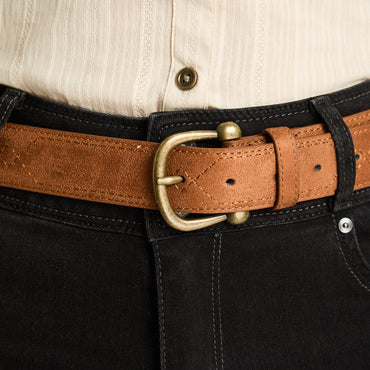 Cinturón Con Aplicación Camel Curvi
