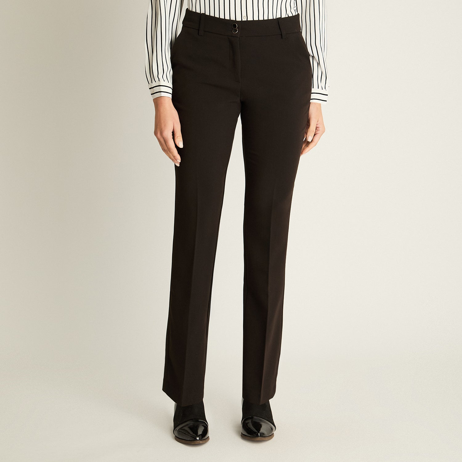 Pantalón Formal Negro Recto