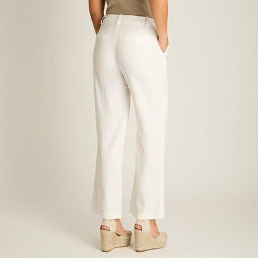 Pantalon Formal Crudo Elasticidad Nula Sin Forro Calce Normal Tela Plano