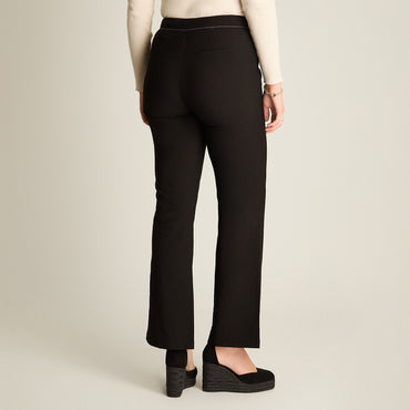 Pantalon Formal Negro Elasticidad Nula Sin Forro Calce Normal Tela Plano