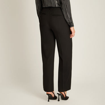 Pantalon Formal Negro Elasticidad Nula Sin Forro Calce Normal Tela Plano