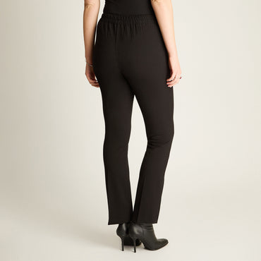 Pantalon Formal Negro Elasticidad Nula Sin Forro Calce Normal Tela Plano
