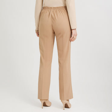 Pantalón Formal Recto Pretina Elasticada Camel