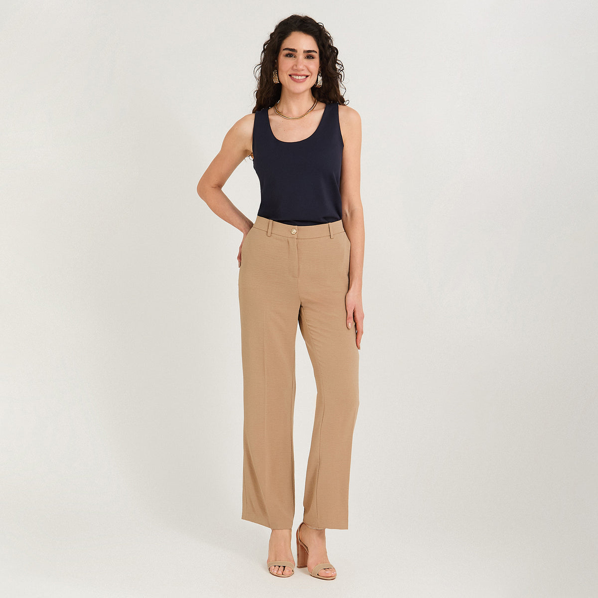 Pantalón Formal Palazzo Liviano Camel