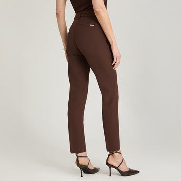 Pantalón Formal Slim un Botón Café