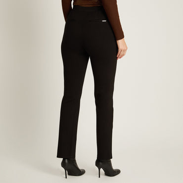 Calza Negro Elasticidad Media Sin Forro Calce Normal Tela Punto