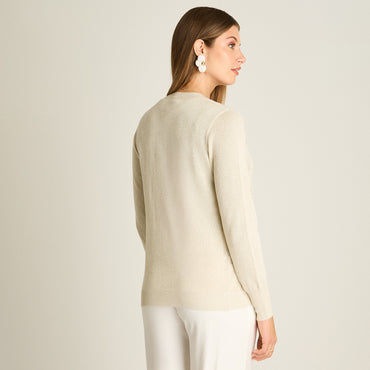 Cardigan Arena Manga Larga Elasticidad Media Sin Forro Calce Normal Tela Tejido