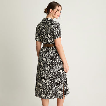 Vestido Midi Estampado Negro Curvi