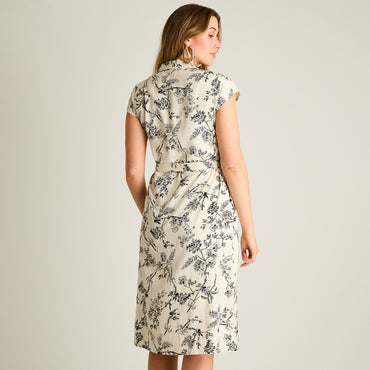 Vestido Midi Negro Lino