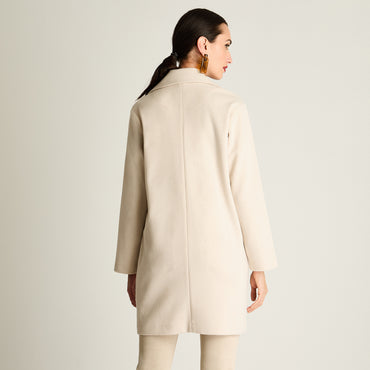 Abrigo Basico Manga Larga Beige