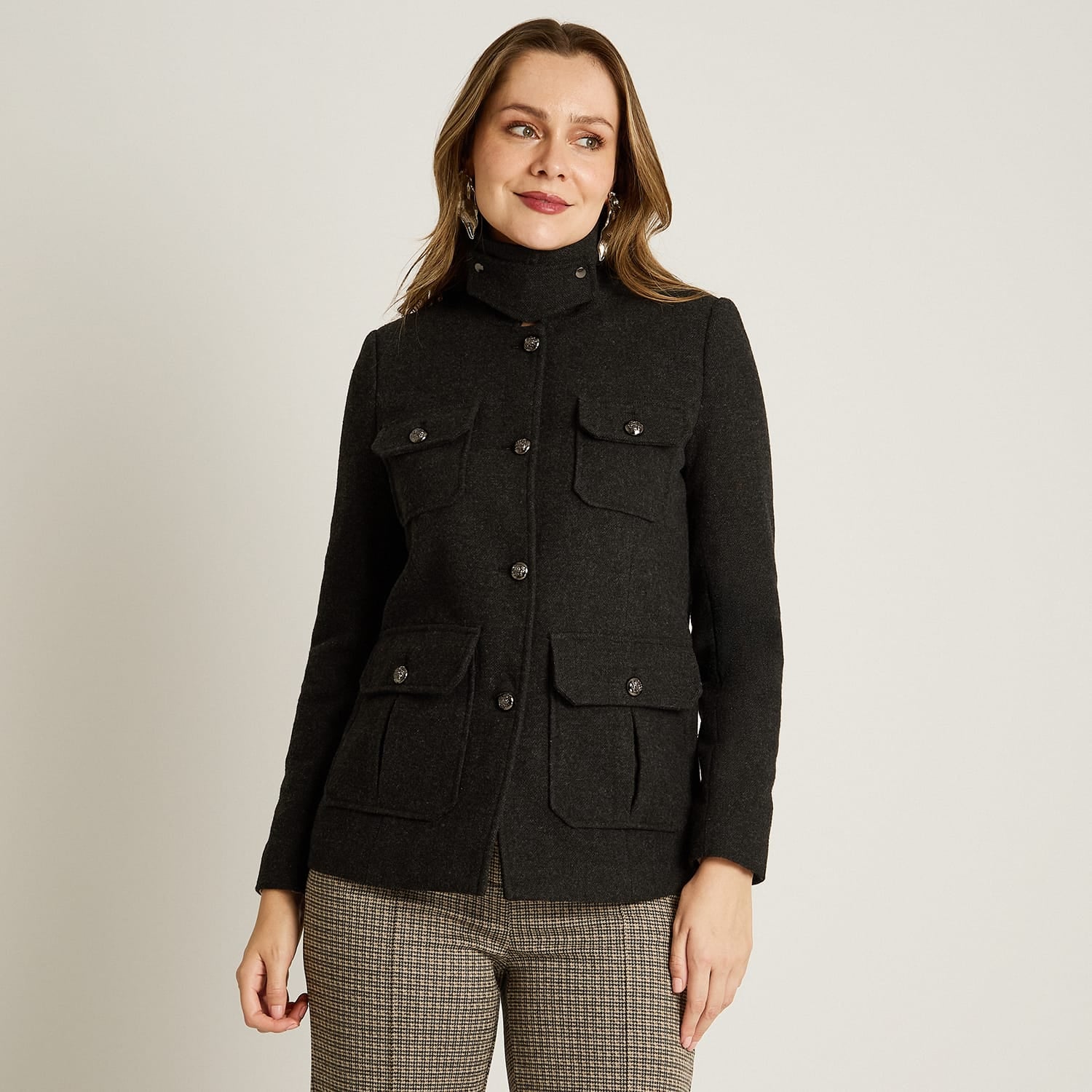 Chaqueta Marengo Estilo Casaca Bolsillos - Lorenzo di Pontti