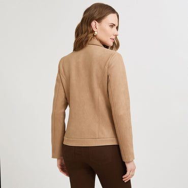 Casaca de Suede Texturado Camel
