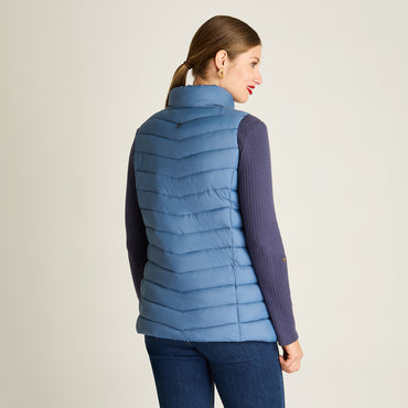 Parka Indigo Sin Mangas Elasticidad Nula Sin Forro Calce Normal Tela Plano