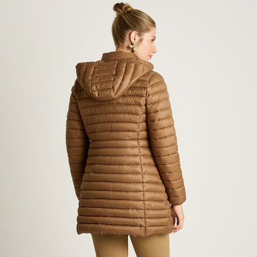 Parka Cafe Manga Larga Elasticidad Nula Sin Forro Calce Normal Tela Plano