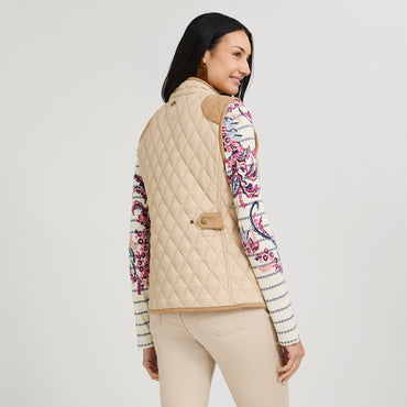 Parka sin Mangas con Bolsillos Beige