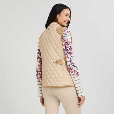 Parka sin Mangas con Bolsillos Beige