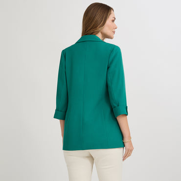 Blazer Manga 3/4 Bolsillos con Solapa Verde