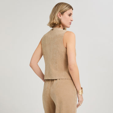 Blazer sin Mangas Camel