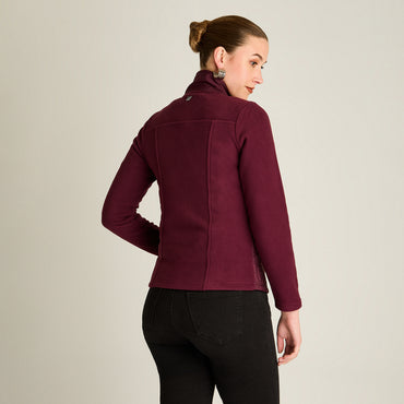 Poleron Polar Morado Manga Larga Elasticidad Baja Sin Forro Calce Normal Tela Punto