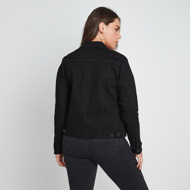 Chaqueta Mezclilla Con Aplicación De Tachas