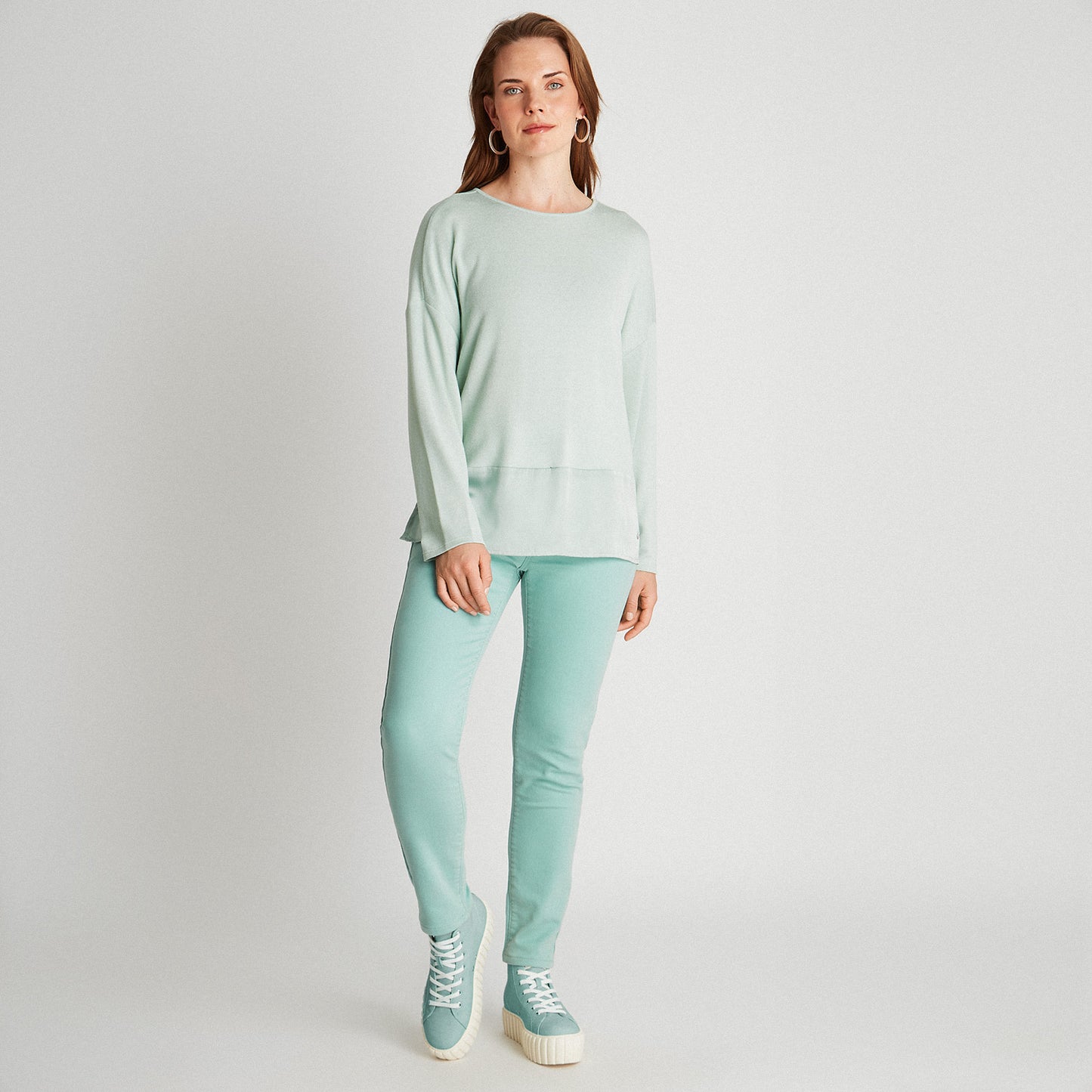 Polera Menta Camant Tejida Mix - Lorenzo di Pontti