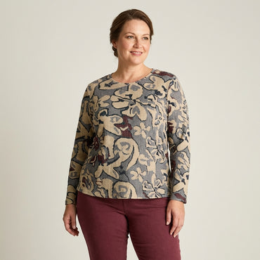 Polera Indigo Lanilla Índigo Estampado - Lorenzo di Pontti