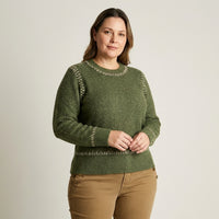 Sweater Verde Olive con Textura y Detalle de Pespunte en Tejido