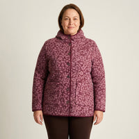 Polerón Burdeo Polar Estampado Floral, - Lorenzo di Pontti