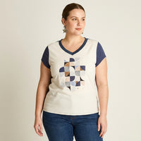 Polera Indigo Índigo Mix Fabric - Lorenzo di Pontti