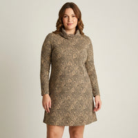 Vestido Camel Midi Lanilla Cuello - Lorenzo di Pontti