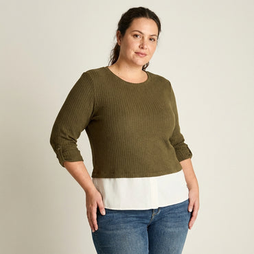 Polera Verde Lanilla Manga Larga - Lorenzo di Pontti