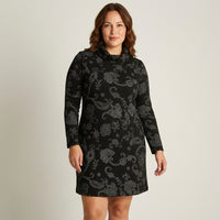 Vestido Negro Lanilla Cuello Alto - Lorenzo di Pontti