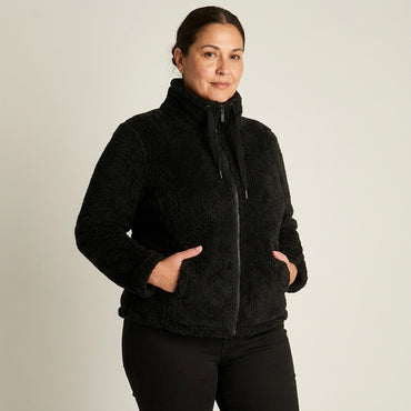 Polerón Negro Coral Fleece Mujer - Lorenzo di Pontti