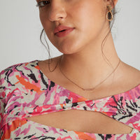 Polera Mesh Manga 3/4 Naranja