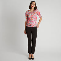 Polera Mesh Manga 3/4 Naranja