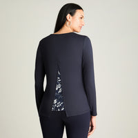 Polera Manga Larga Estampada Azul Lorenzo Di Pontti