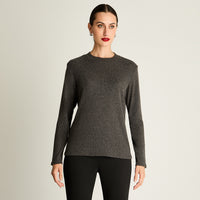 Polera Lisa Básica Gris Oscuro