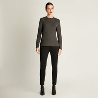 Polera Lisa Básica Gris Oscuro