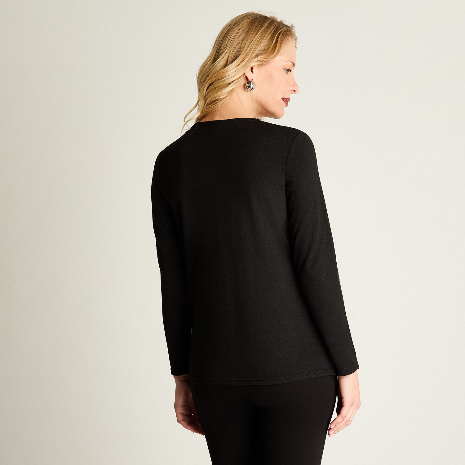 Polera Twin Set Con Tapado De Lanilla Negro