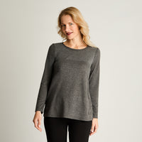 Polera Lanilla Con Strass Gris