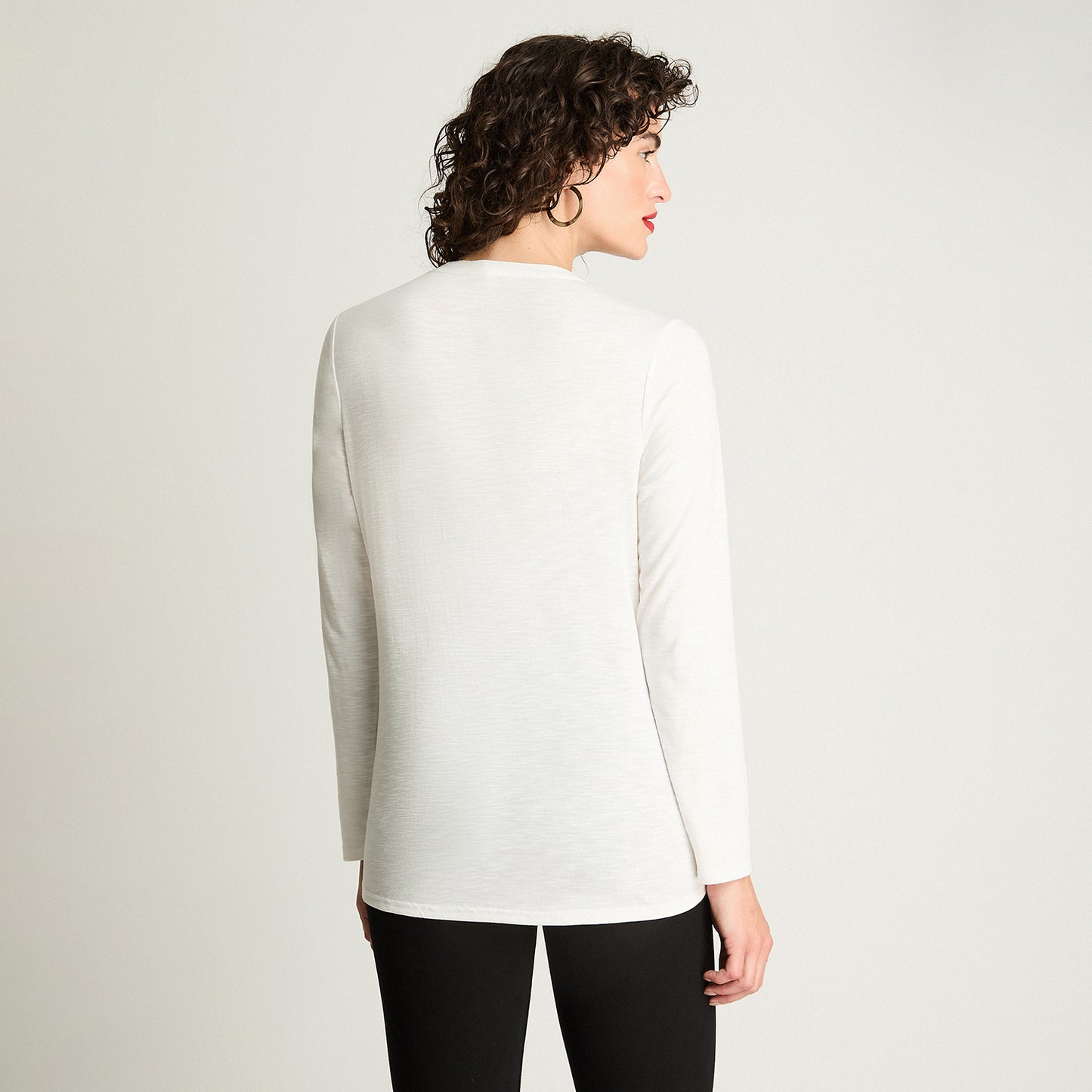 Polera Mix Fabric Gris Claro Curvi