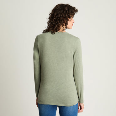 Polera Mix Fabric Verde Curvi