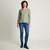 Polera Mix Fabric Verde Curvi