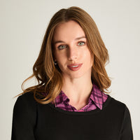 Blusa Fabric Mix Escocesa Negro